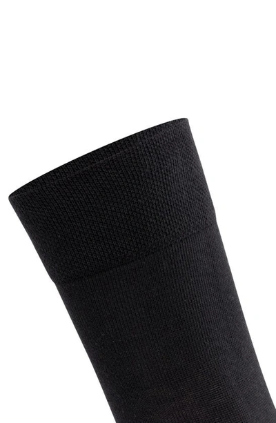 Shop Falke Sensitive London Cotton Blend Socks In Black