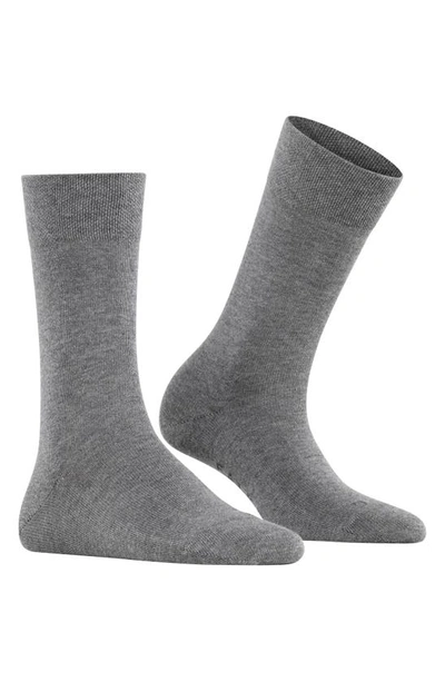 Shop Falke Sensitive London Cotton Blend Socks In Light Greymel.