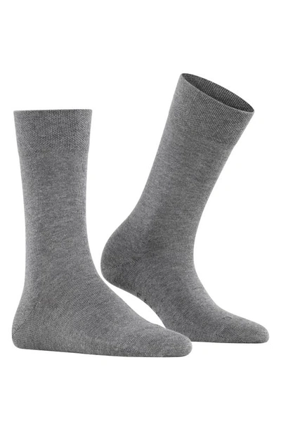 Falke Functional Basic Crew Socks In Light Greymel.
