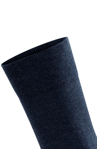 Shop Falke Sensitive London Cotton Blend Socks In Navy Mel.
