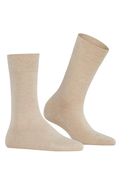 Shop Falke Sensitive London Cotton Blend Socks In Sand Mel.