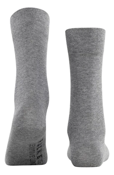 Falke Functional Basic Crew Socks In Light Greymel.