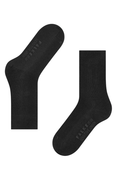 Shop Falke Sensitive London Cotton Blend Socks In Black