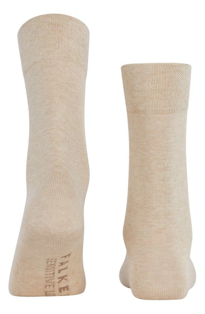 Shop Falke Sensitive London Cotton Blend Socks In Sand Mel.