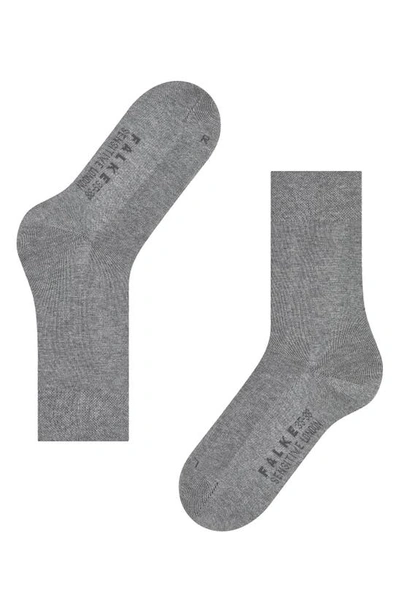 Shop Falke Sensitive London Cotton Blend Socks In Light Greymel.