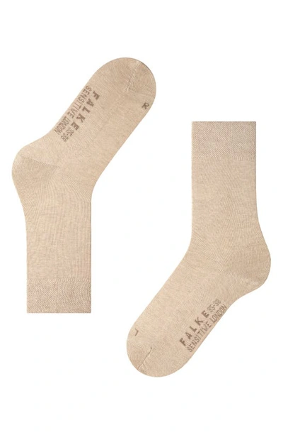 Shop Falke Sensitive London Cotton Blend Socks In Sand Mel.