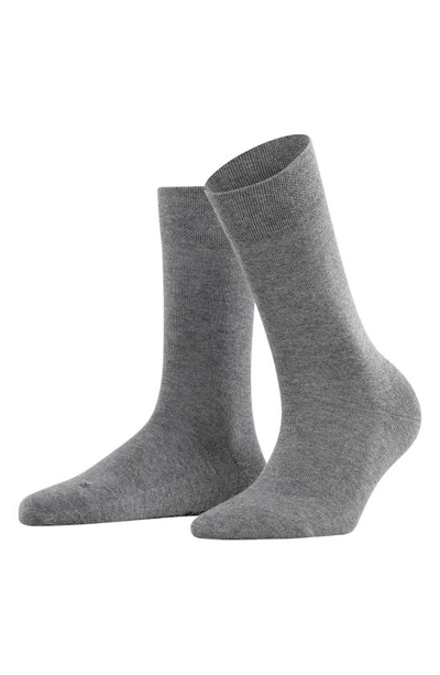 Shop Falke Sensitive London Cotton Blend Socks In Light Greymel.