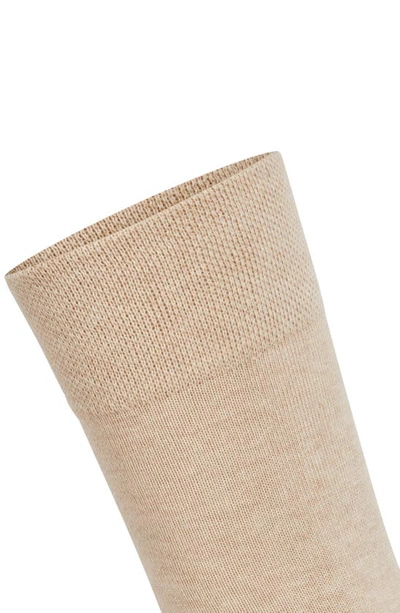 Shop Falke Sensitive London Cotton Blend Socks In Sand Mel.