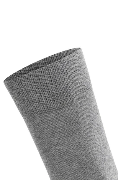 Falke Functional Basic Crew Socks In Light Greymel.