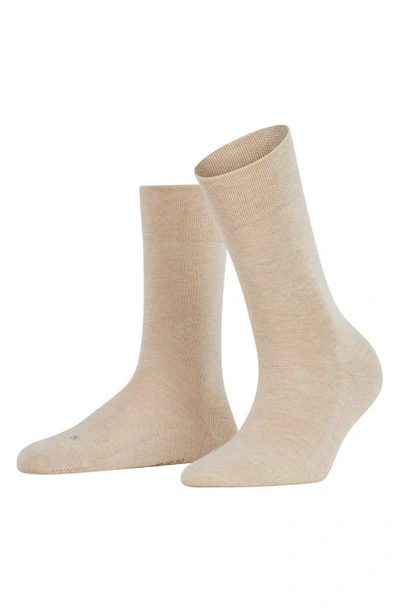 Shop Falke Sensitive London Cotton Blend Socks In Sand Mel.