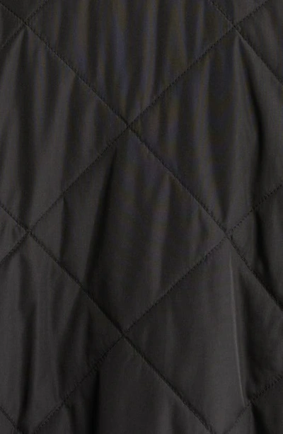 Zella Quilted Zip Bomber Jacket In Black