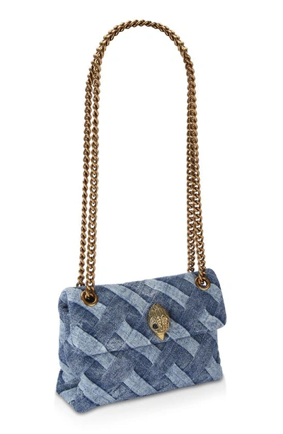 Kurt Geiger Mini Kensington Denim Shoulder Bag In Navy