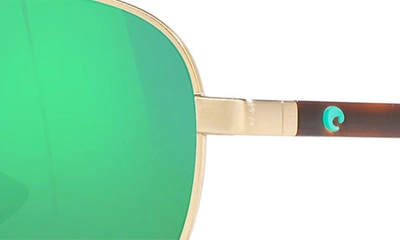 Shop Costa Del Mar Peli 57mm Polarized Pilot Sunglasses In Gold