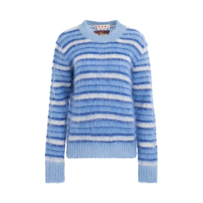 Shop Marni Striped Roundneck Sweater