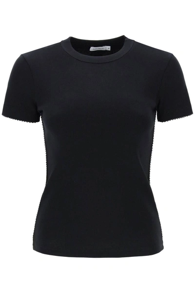 Shop Saks Potts Uma T-shirt With Picot Details In Black
