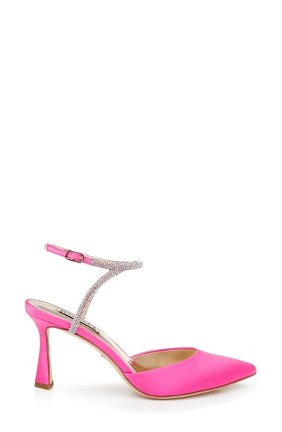 Badgley Mischka Kamilah Ankle Strap Pump In Hot Pink