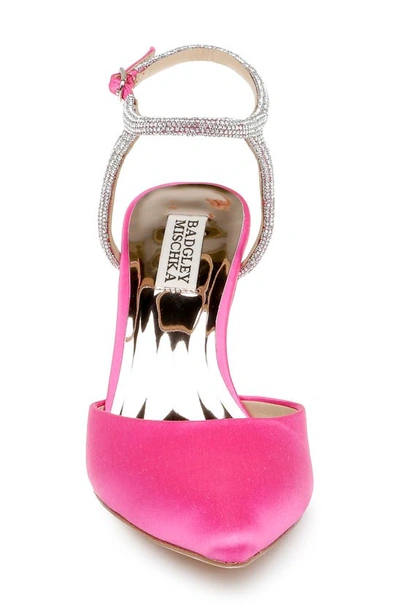 Badgley Mischka Kamilah Ankle Strap Pump In Hot Pink