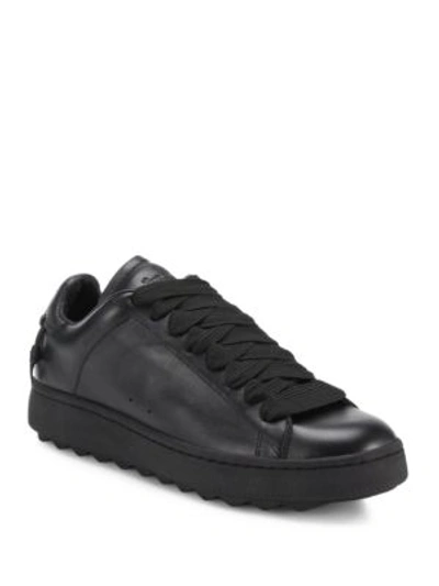 Coach Leather C101 Low Top Sneaker In Black