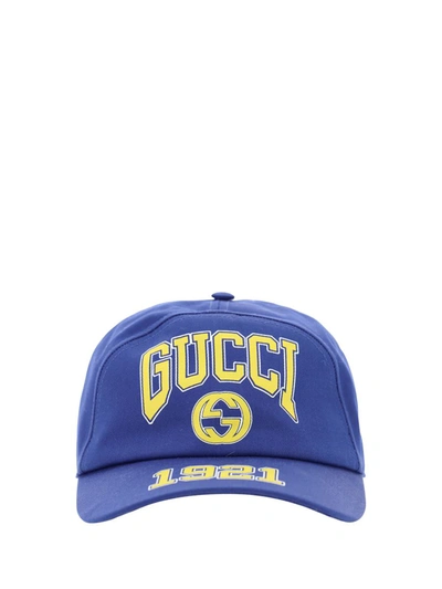 Shop Gucci Hats E Hairbands In Blue/crop