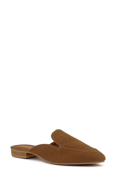 Rag & Co Calico Tan Organic Canvas Mules In Tan