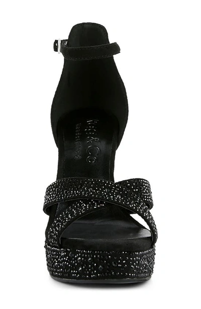 Rag & Co Regalia Black Rhinestone Embellished Stiletto Sandals In Black