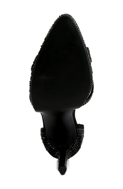 Rag & Co Regalia Black Rhinestone Embellished Stiletto Sandals In Black