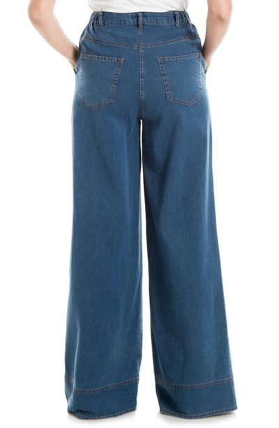 Max Studio Wide Leg Jeans In Indigo