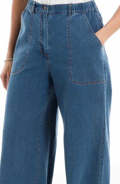 Max Studio Wide Leg Jeans In Indigo