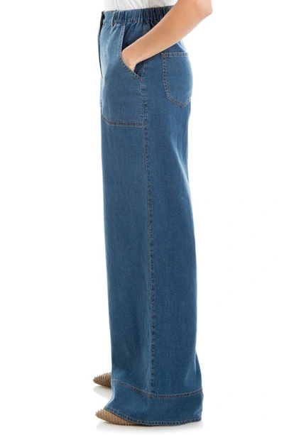 Max Studio Wide Leg Jeans In Indigo