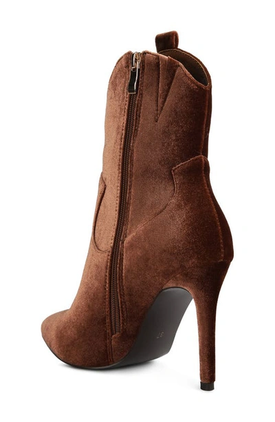 Shop Rag & Co Nat Love Pointed Toe Western Boot In Brown