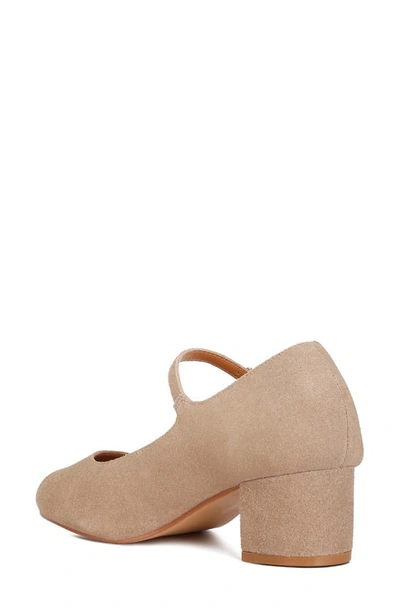 Rag & Co Dallin Suede Block Heel Mary Janes In Sand In Sand