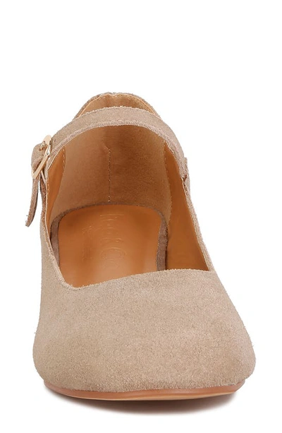 Rag & Co Dallin Suede Block Heel Mary Janes In Sand In Sand