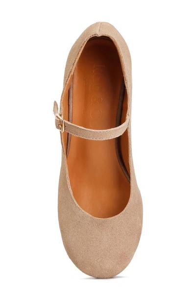 Rag & Co Dallin Suede Block Heel Mary Janes In Sand In Sand