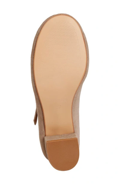 Rag & Co Dallin Suede Block Heel Mary Janes In Sand In Sand
