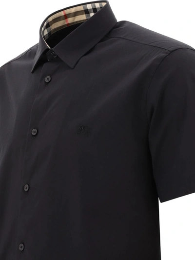 Shop Burberry "sherfield" Shirt In Black