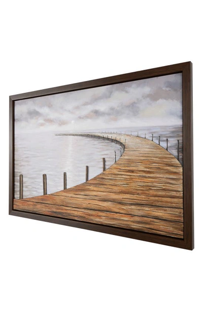 Shop Willow Row Dock Canvas Framed Wall Art In Brown