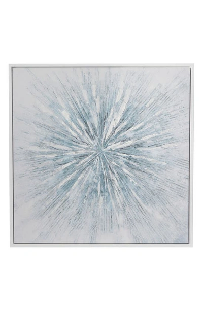 Shop Cosmo By Cosmopolitan Abstract Canvas Framed Wall Art In White/ Blue