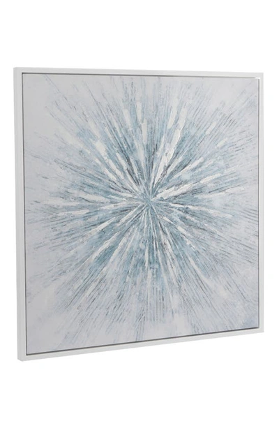 Cosmo By Cosmopolitan Abstract Canvas Framed Wall Art In White/ Blue