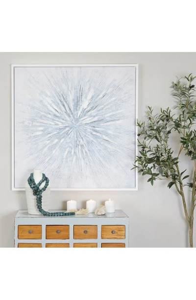 Cosmo By Cosmopolitan Abstract Canvas Framed Wall Art In White/ Blue