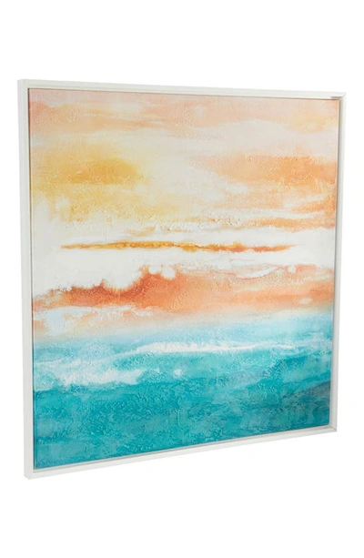Willow Row Canvas Framed Wall Art In White