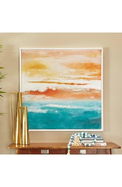 Willow Row Canvas Framed Wall Art In White