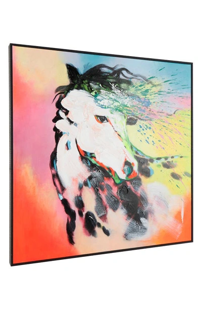 Shop Willow Row Horse Canvas Framed Wall Art In White