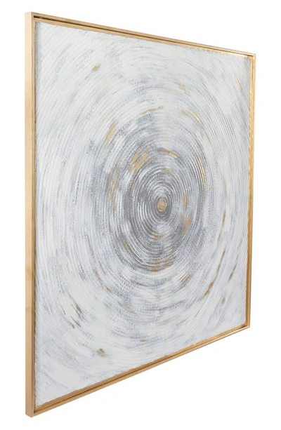 Shop Vivian Lune Home Abstract Swirl Canvas Metal Framed Wall Art In White