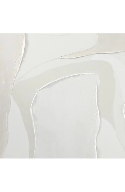 Vivian Lune Home White Abstract Canvas Framed Wall Art In White
