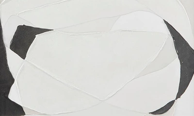 Vivian Lune Home White Abstract Canvas Framed Wall Art In White