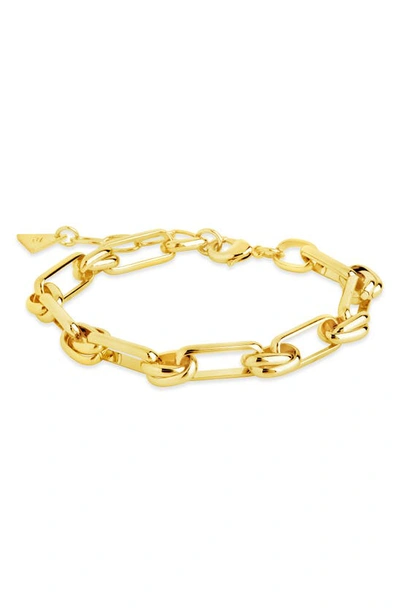 Sterling Forever Wilma Chain Link Bracelet In Gold