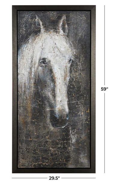 Shop Willow Row Horse Canvas Framed Wall Art In Black