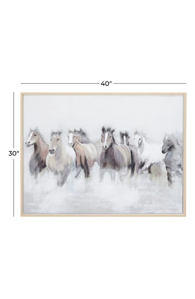 Shop Willow Row Horse Canvas Framed Wall Art In Gray