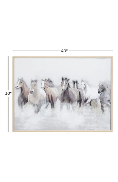 Willow Row Horse Canvas Framed Wall Art In Gray