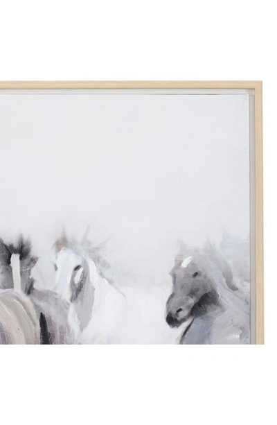 Shop Willow Row Horse Canvas Framed Wall Art In Gray